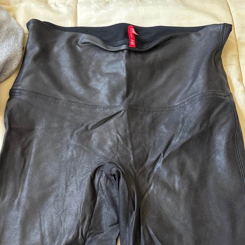 SPANX Shiny Black Leggings